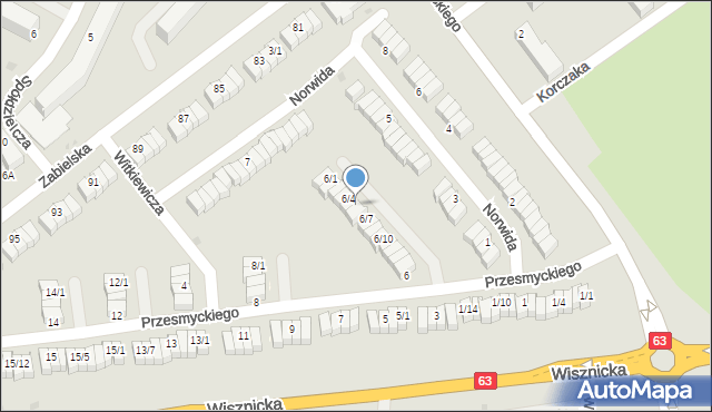 Radzyń Podlaski, Przesmyckiego Zenona, 6/5, mapa Radzyń Podlaski