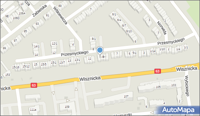 Radzyń Podlaski, Przesmyckiego Zenona, 9/4, mapa Radzyń Podlaski