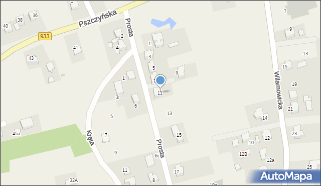 Rajsko, Prosta, 11, mapa Rajsko