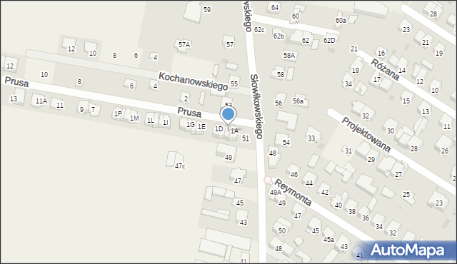 Raszyn, Prusa Bolesława, 1B, mapa Raszyn