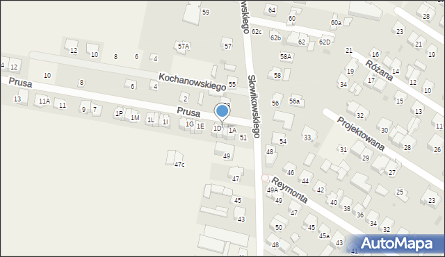 Raszyn, Prusa Bolesława, 1C, mapa Raszyn