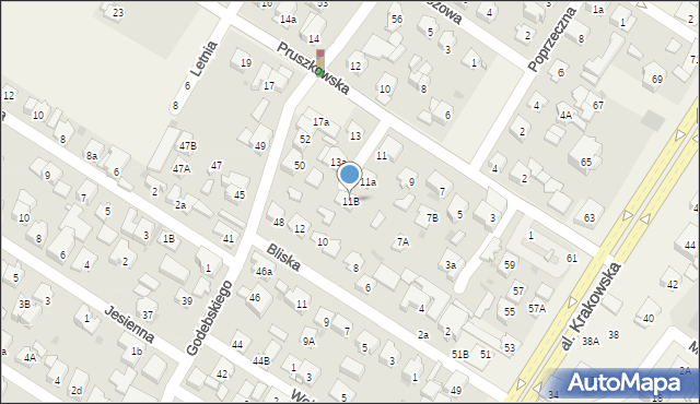 Raszyn, Pruszkowska, 11B, mapa Raszyn
