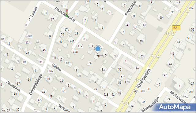 Raszyn, Pruszkowska, 7B, mapa Raszyn