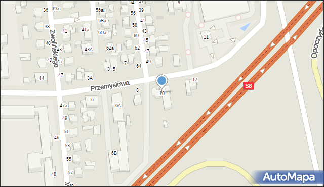 Rawa Mazowiecka, Przemysłowa, 10, mapa Rawa Mazowiecka