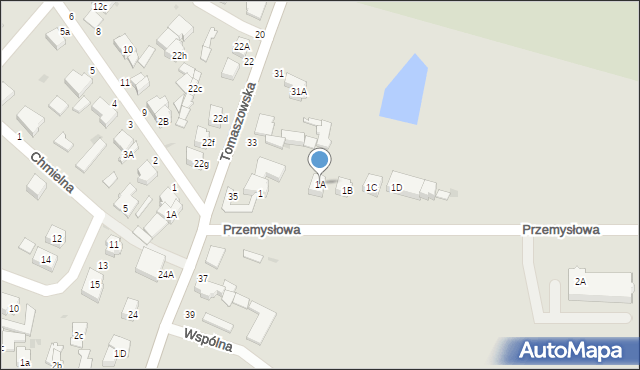 Rawa Mazowiecka, Przemysłowa, 1A, mapa Rawa Mazowiecka