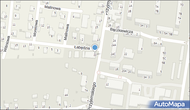 Rawicz, Przyjmy Przyjemskiego, 11, mapa Rawicz