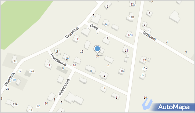 Rębiechowo, Promienna, 10, mapa Rębiechowo