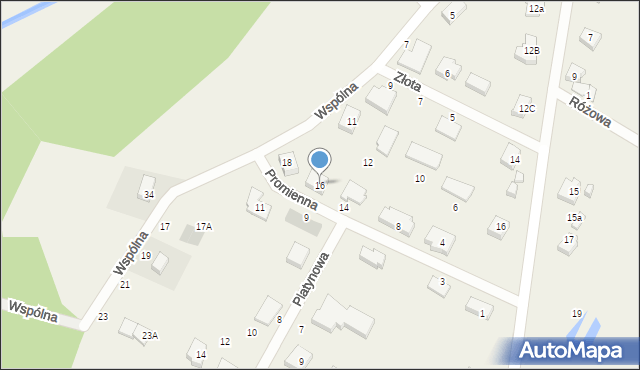 Rębiechowo, Promienna, 16, mapa Rębiechowo