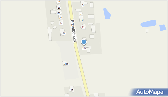Ręczno, Przedborska, 14a, mapa Ręczno