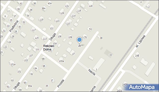 Reda, Prosta, 49, mapa Reda