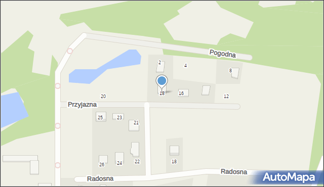 Redzikowo, Przyjazna, 18, mapa Redzikowo