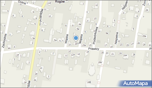 Rogów, Prawicy Marcelego, ks., 13, mapa Rogów