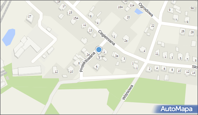 Rogów, Projektowana, 3, mapa Rogów