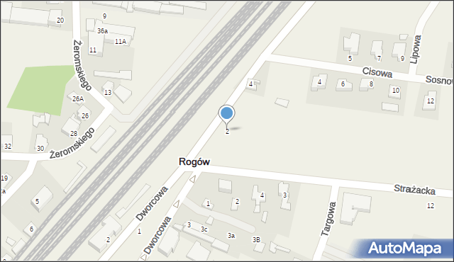 Rogów, Przejazdowa, 2, mapa Rogów