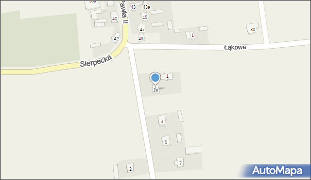 Rościszewo, Prusa Bolesława, 1a, mapa Rościszewo