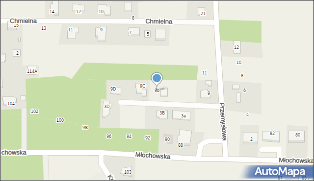 Rozalin, Przemysłowa, 9b, mapa Rozalin