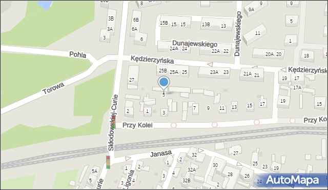 Ruda Śląska, Przy Kolei, 5, mapa Rudy Śląskiej