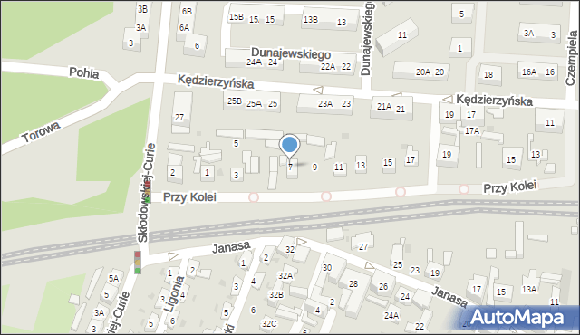 Ruda Śląska, Przy Kolei, 7, mapa Rudy Śląskiej