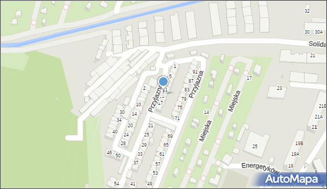 Ruda Śląska, Przyjazna, 13, mapa Rudy Śląskiej