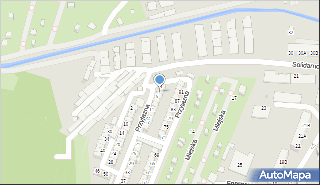 Ruda Śląska, Przyjazna, 3, mapa Rudy Śląskiej