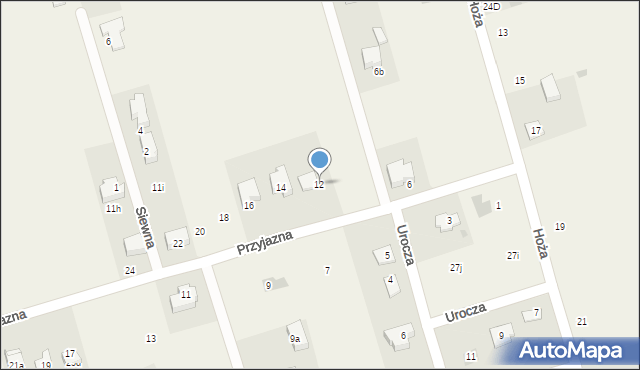 Rudka, Przyjazna, 12, mapa Rudka