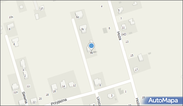 Rudka, Przyjazna, 6b, mapa Rudka