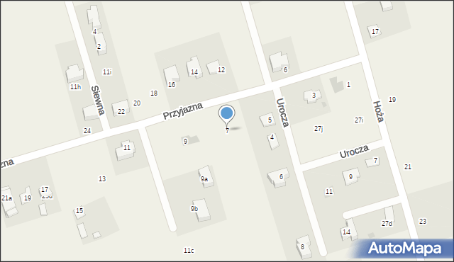 Rudka, Przyjazna, 7, mapa Rudka