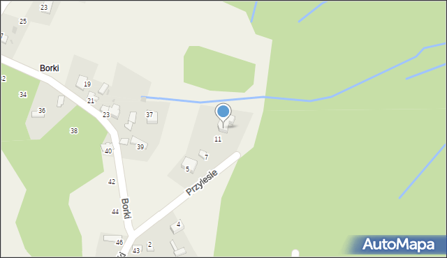 Rudno, Przylesie, 13, mapa Rudno