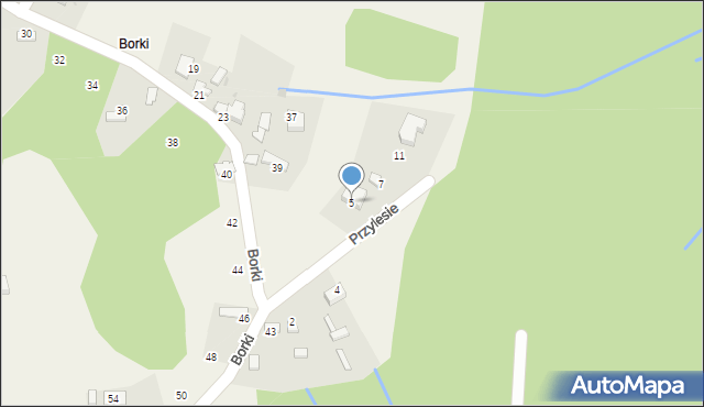 Rudno, Przylesie, 5, mapa Rudno