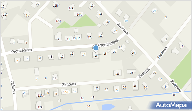 Rusiec, Promienista, 16, mapa Rusiec