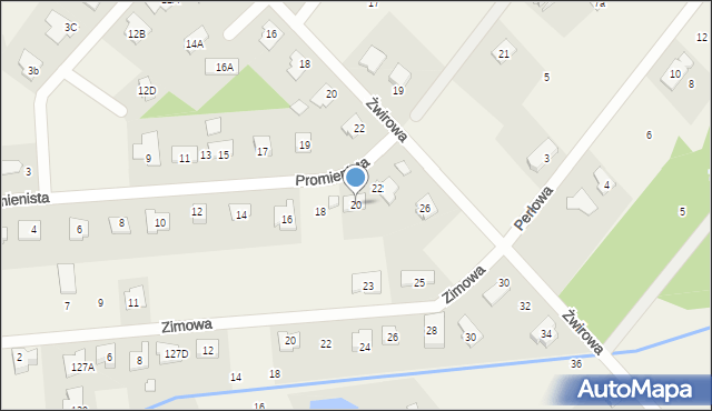 Rusiec, Promienista, 20, mapa Rusiec