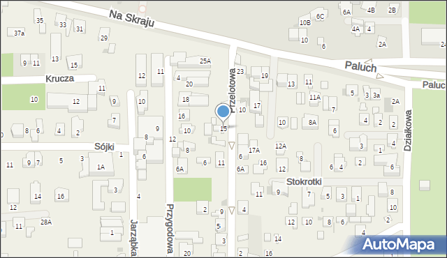 Rybie, Przelotowa, 15, mapa Rybie