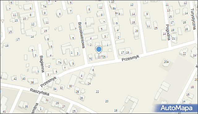 Rybie, Przesmyk, 11, mapa Rybie