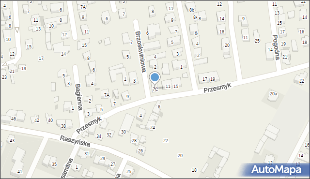 Rybie, Przesmyk, 7C, mapa Rybie