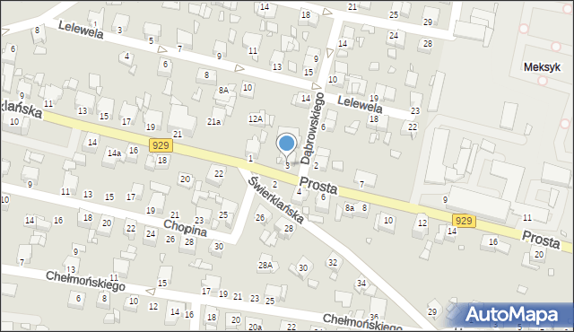 Rybnik, Prosta, 3, mapa Rybnika