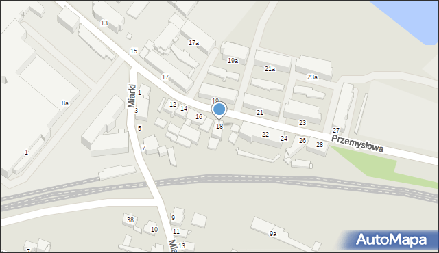 Rybnik, Przemysłowa, 18, mapa Rybnika