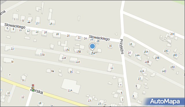 Rybnik, Przyjaźni, 15A, mapa Rybnika