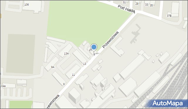 Rybnik, Przewozowa, 4, mapa Rybnika