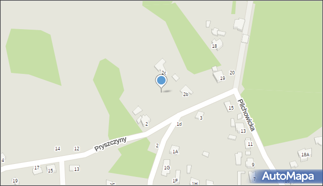 Rybnik, Pryszczyny, 4e, mapa Rybnika