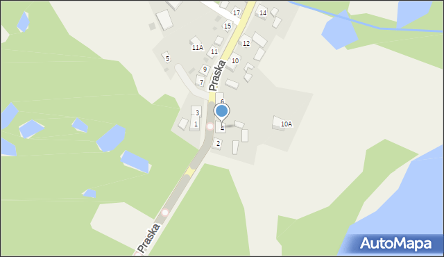 Rybno, Praska, 4, mapa Rybno