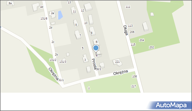 Rydzyny, Prosta, 4, mapa Rydzyny