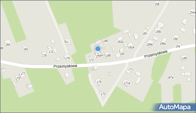 Ryki, Przemysłowa, 170, mapa Ryki