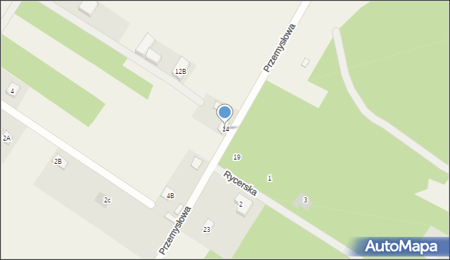 Rzakta, Przemysłowa, 14, mapa Rzakta