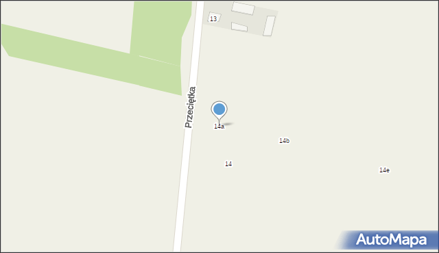 Rzeczyca, Przeciętka, 14a, mapa Rzeczyca