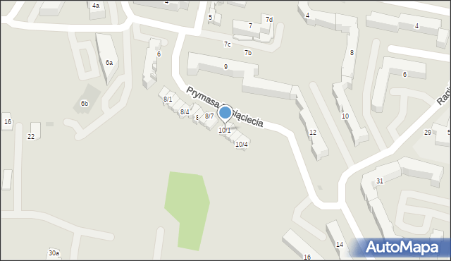 Rzeszów, Prymasa Tysiąclecia, 10/1, mapa Rzeszów