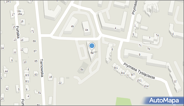 Rzeszów, Prymasa Tysiąclecia, 6a, mapa Rzeszów