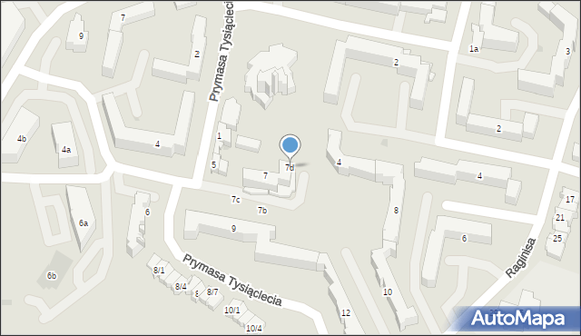 Rzeszów, Prymasa Tysiąclecia, 7d, mapa Rzeszów