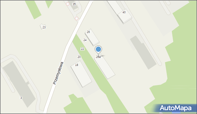 Rzezawa, Przemysłowa, 26a, mapa Rzezawa