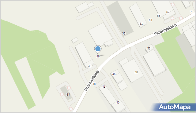 Rzezawa, Przemysłowa, 49, mapa Rzezawa