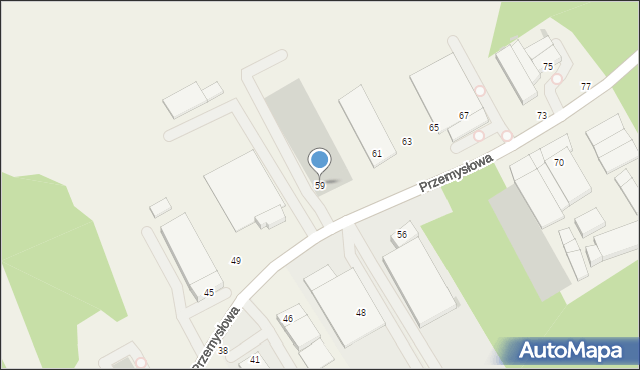 Rzezawa, Przemysłowa, 59, mapa Rzezawa